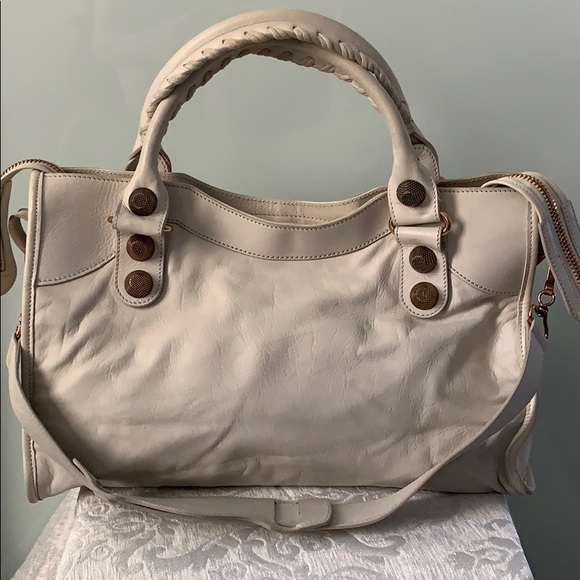 **~SOLD~** BALENCIAGA Giant 21 Rose Gold Part Time Off White - Picture 2 of 7